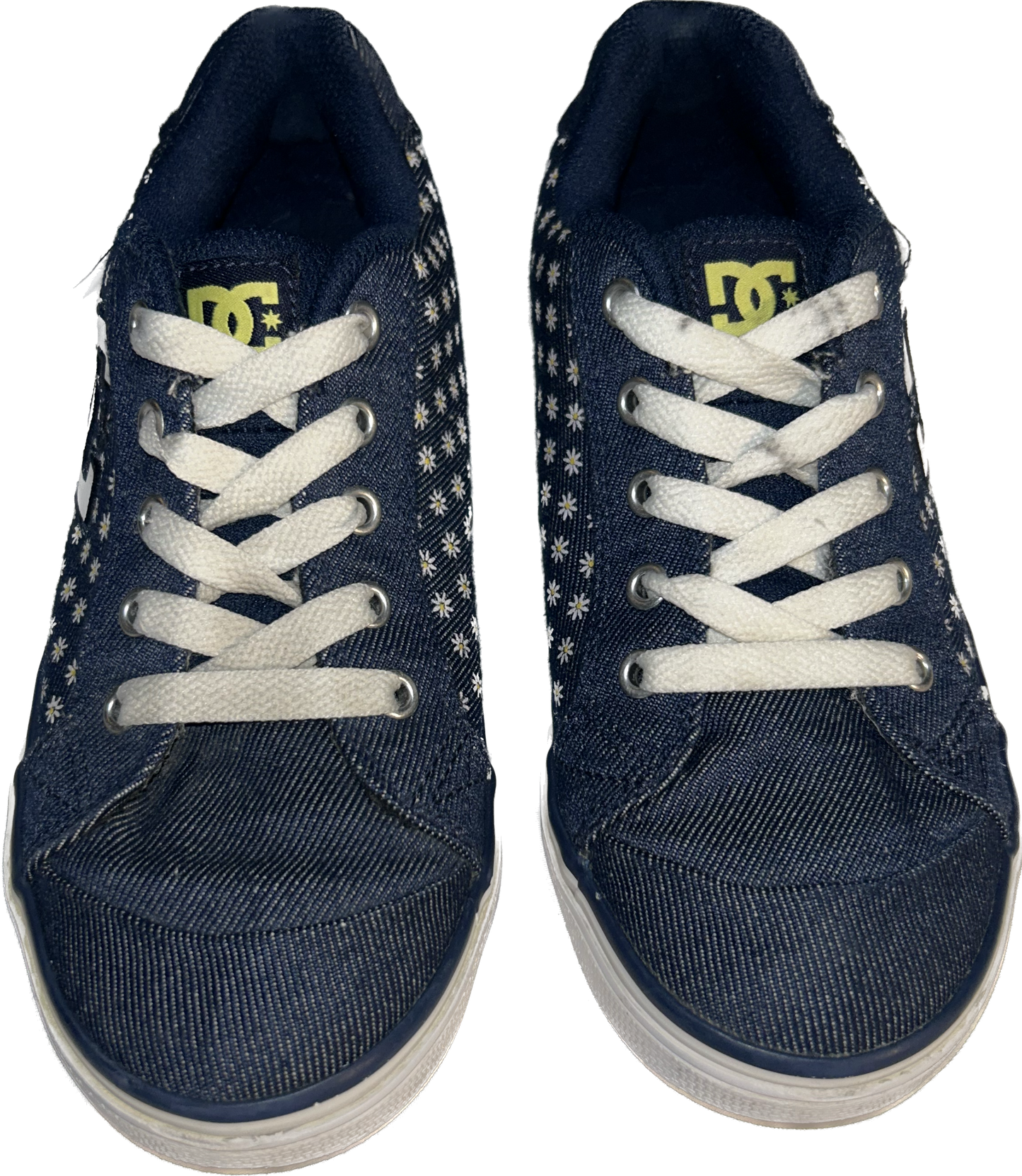 DC • Size 3 Denim Skater Shoe with Daisies