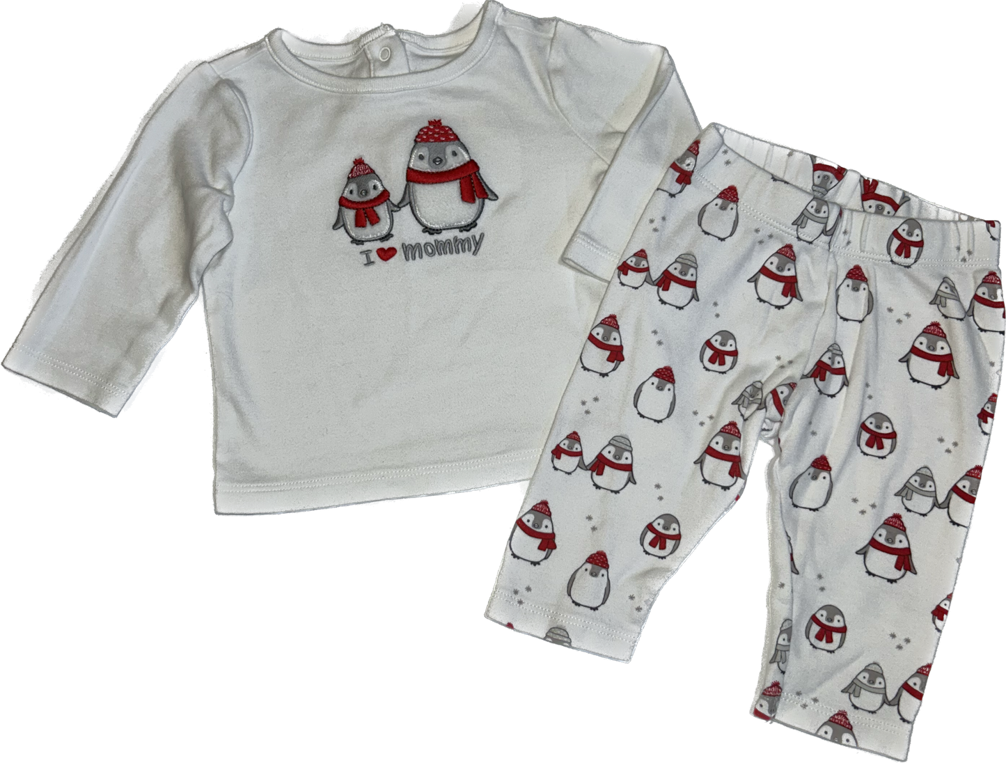 Gymboree • 3-6 months Two-Piece ‘I love mommy’ Penguin Outfit