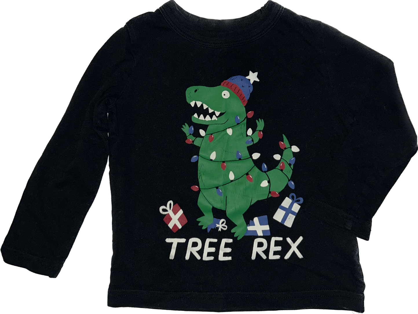 Joe Fresh • 2T Long Sleeve Tree Rex Christmas Shirt
