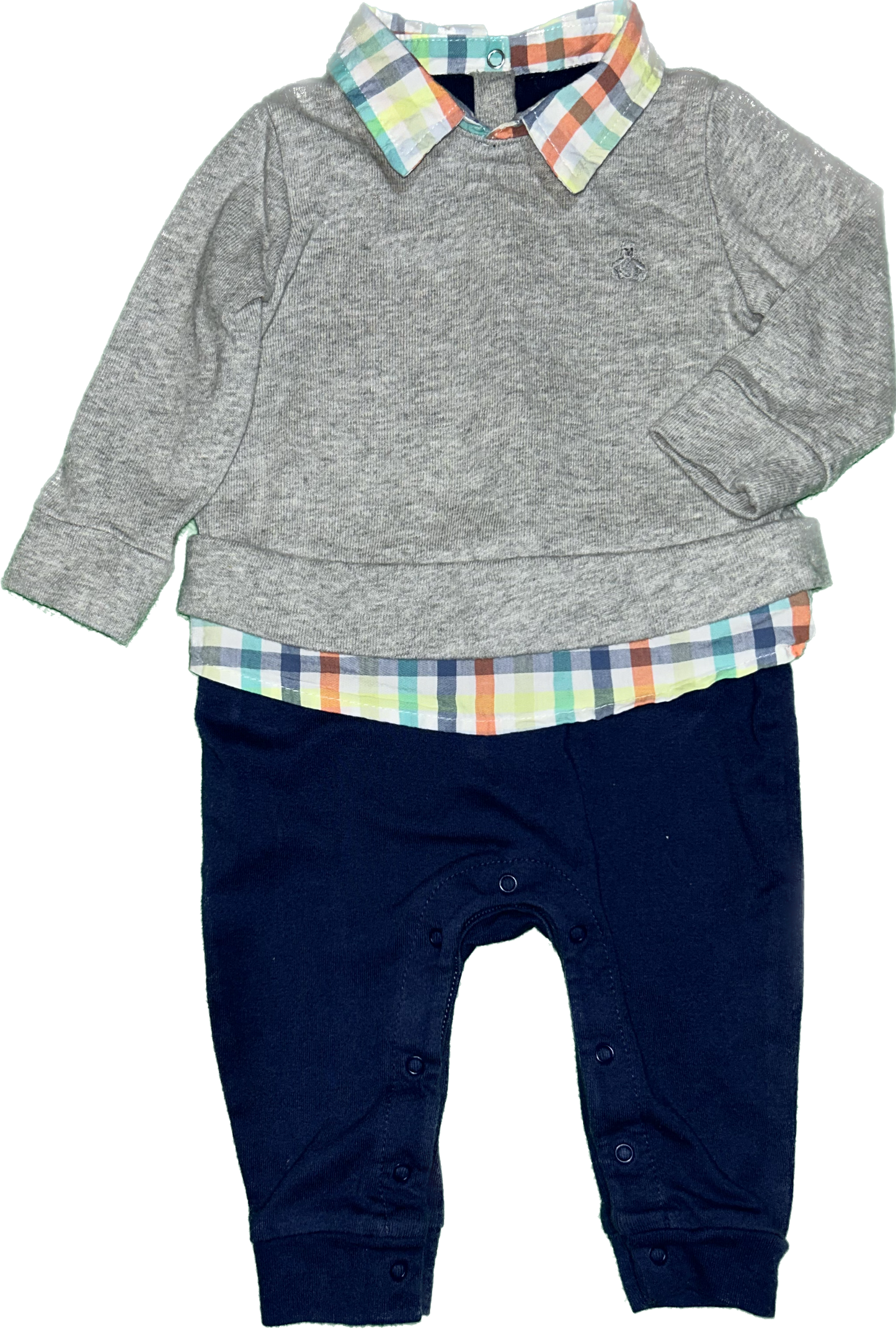 Baby Gap • 6-12 months One-Piece Sweater Over Collared Shirt with Button-Up Pants