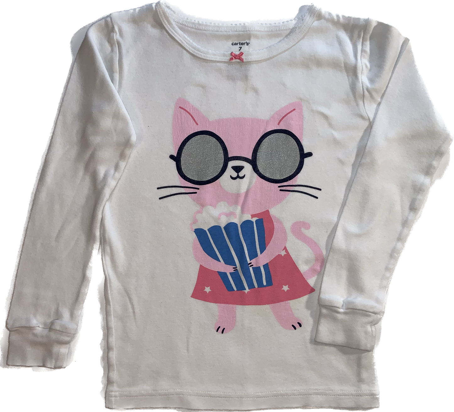 Carters • Size 7 Cat with Sunnies Pyjama Top