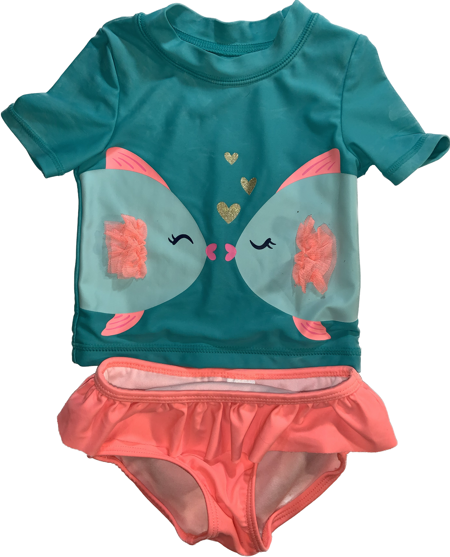 Carters • 12 Months 2-Piece With Rashguard and Skirt Bottom Swimsuit
