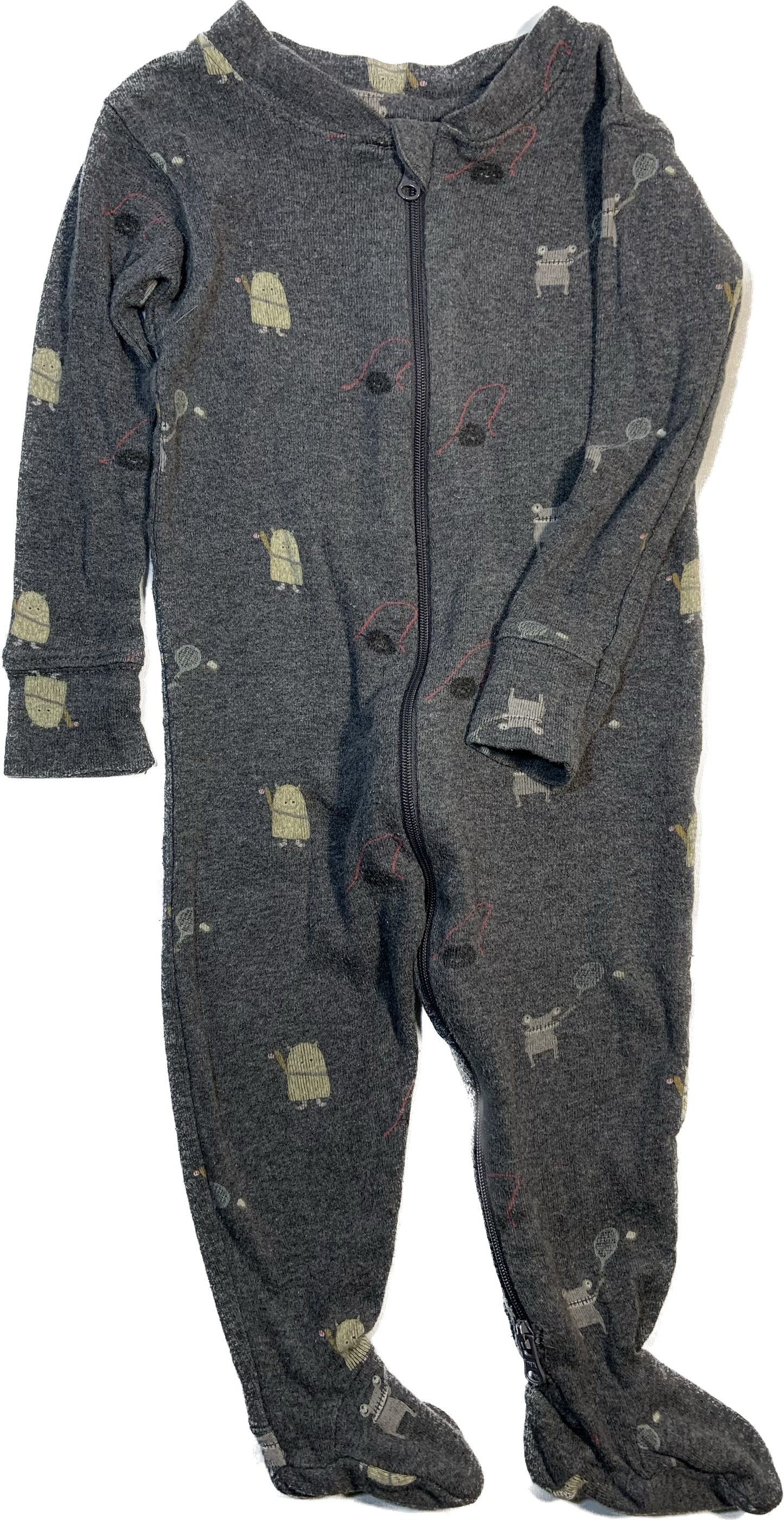 Little Earthlings • 9-12 months Footed Sleeper - 2 way zipper