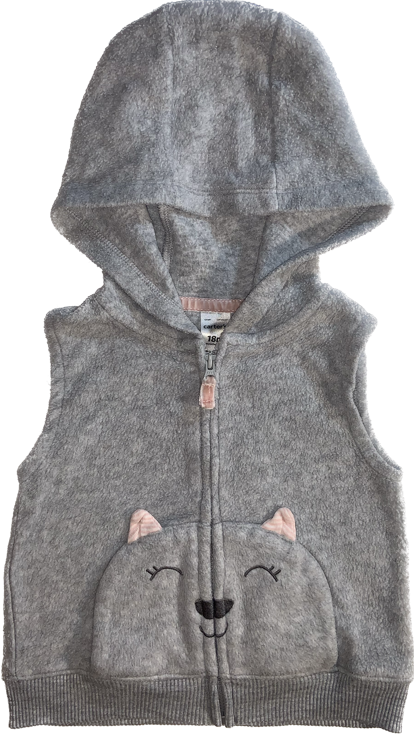 Carters • 18 months Sleeveless Zipper Sweater with hood