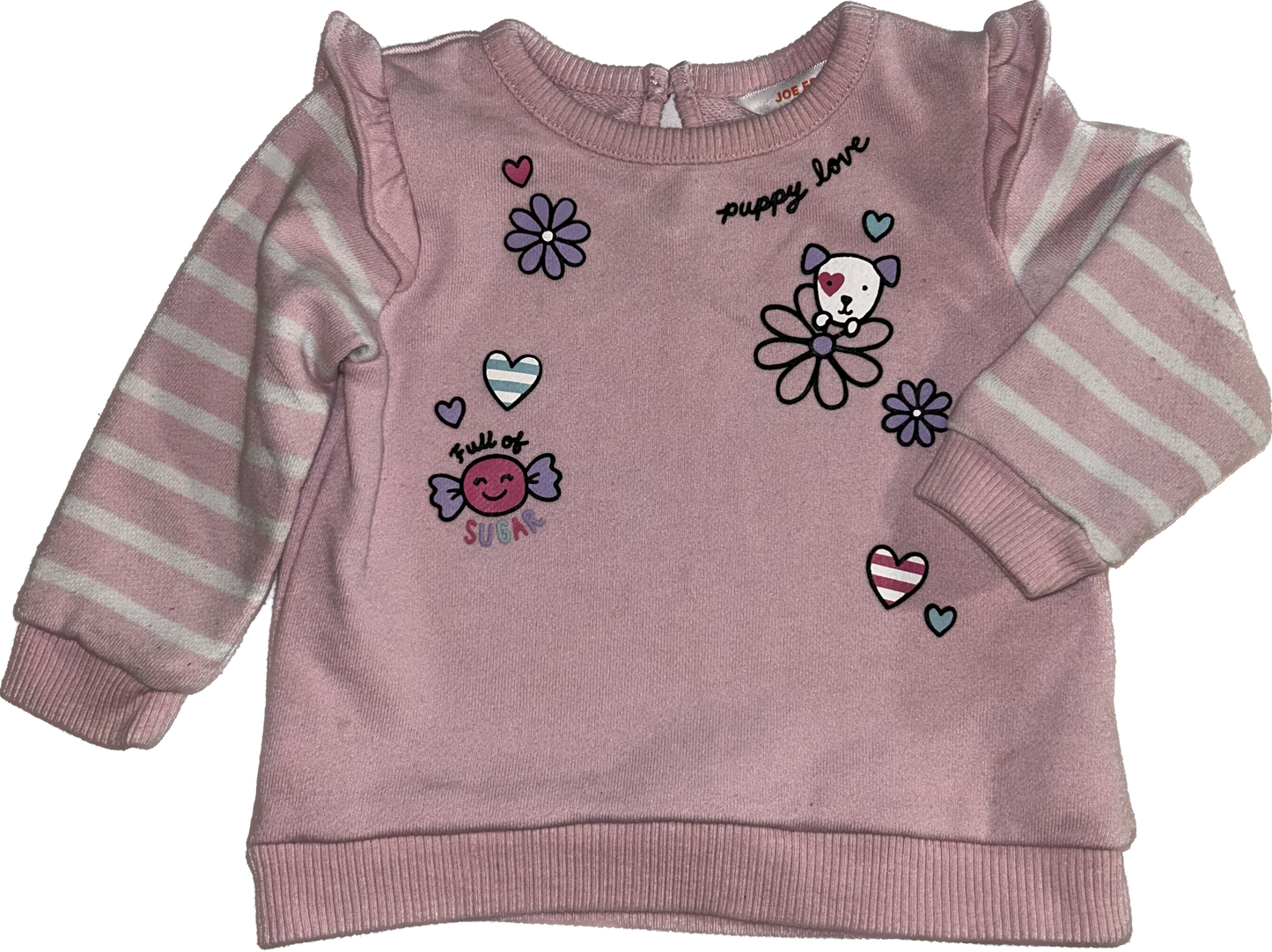 Joe Fresh • 6-12 months Pink Puppy Love Sweater