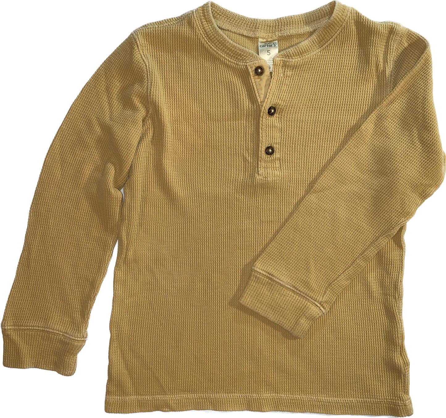 Carters • Size 5 Long Sleeve Waffle shirt