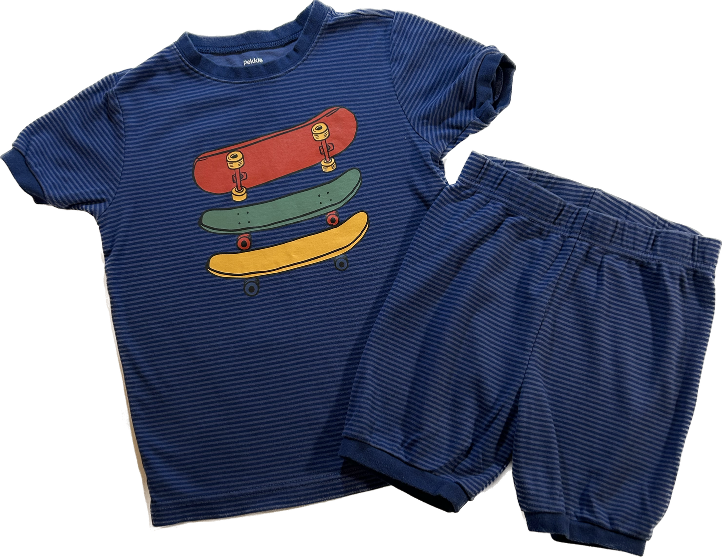 Pekkle • Size 7/8 Skateboard Pajama Short Set