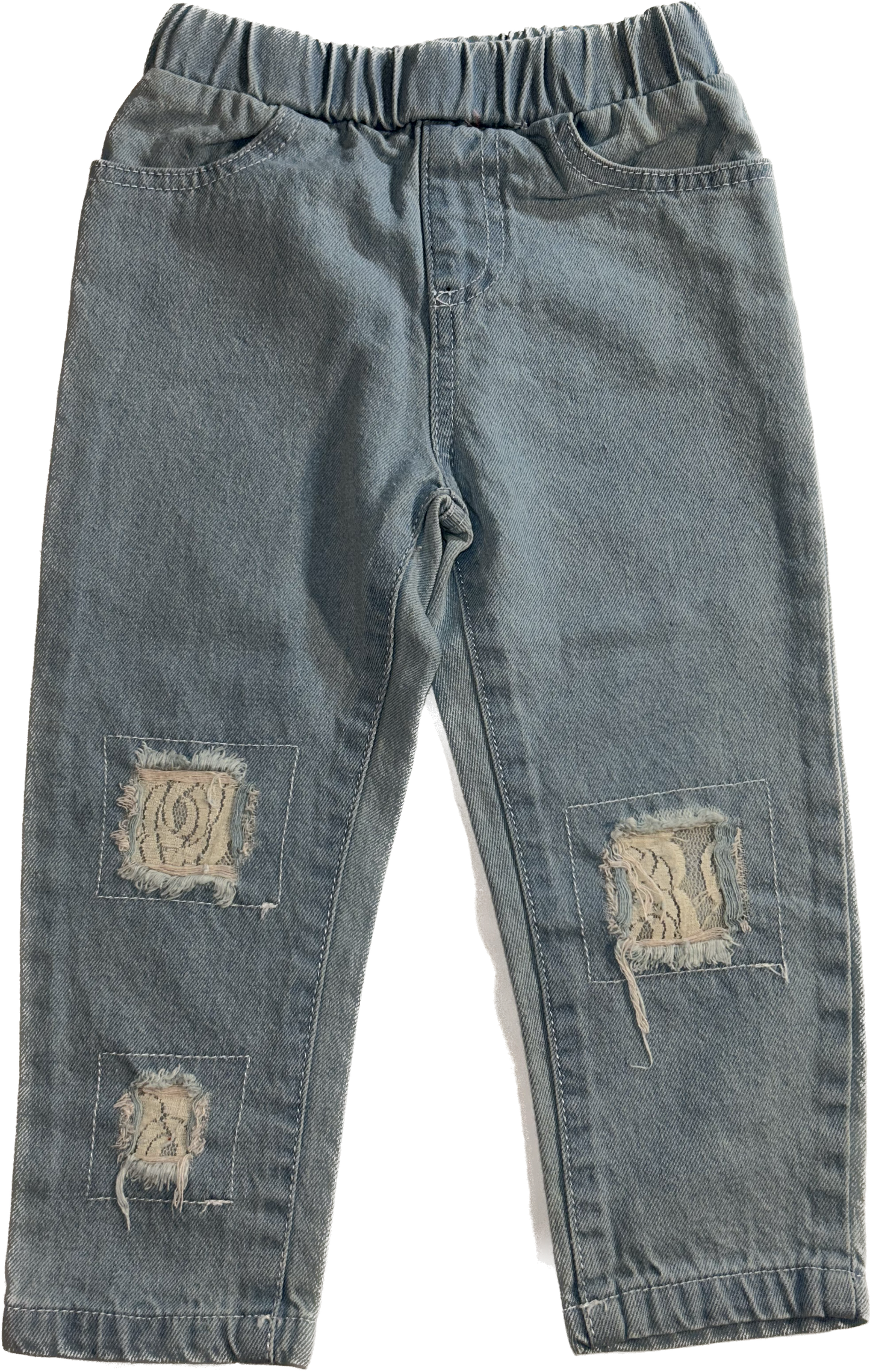 18-24 months Elastic Waist Distressed Jeans