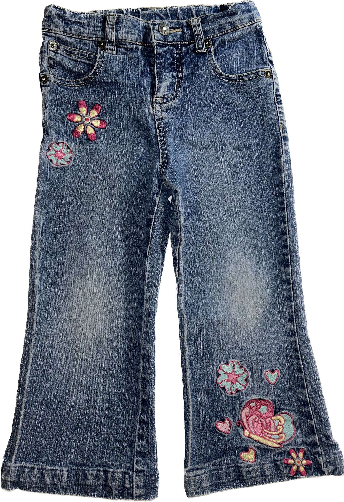 Nevada • 3T/3X Bellbottom Jeans with Flowers