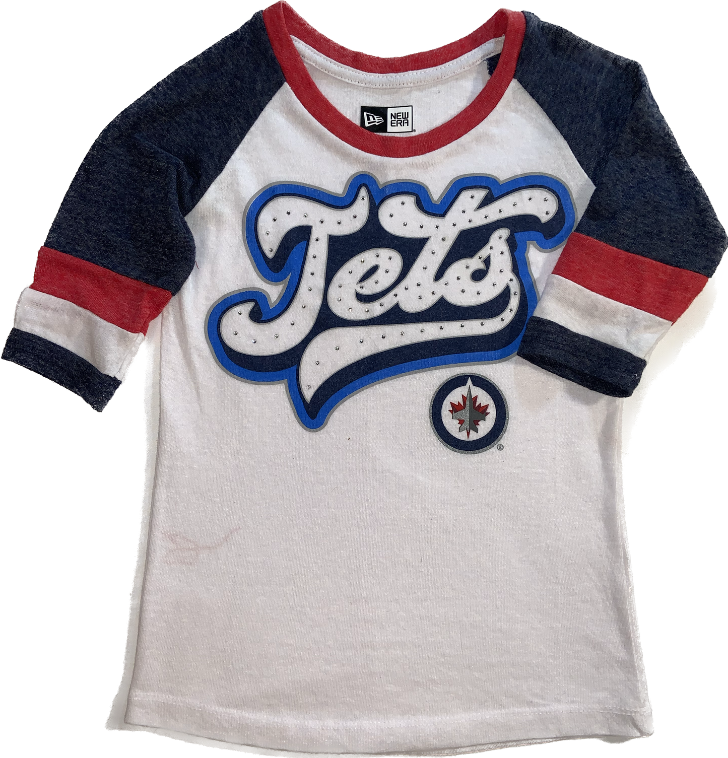 New Era • Size 6/6x Winnipeg Jets Raglan Style shirt