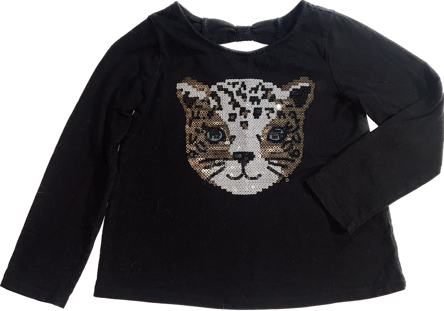 Children’s Place • 4T Sequin Leopard Face Long Sleeve Shirt