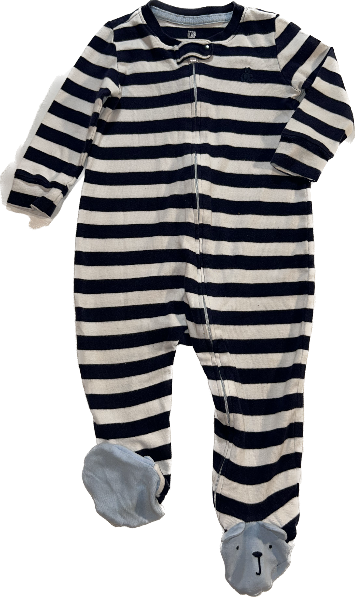 Gap • 9-12 months Striped Footed Sleeper with Puppy Feet