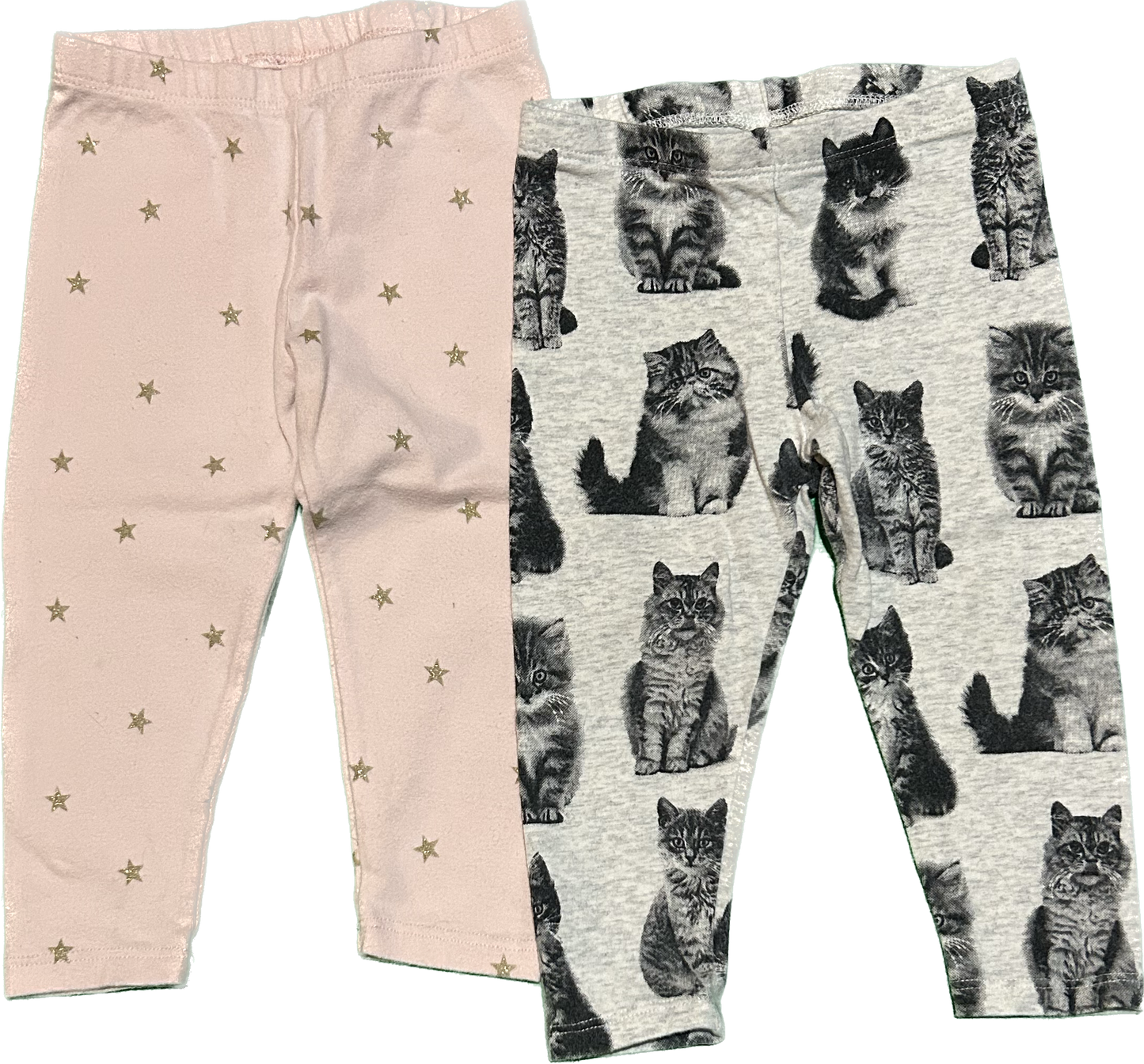 OshKosh • 12-18 months Star and Cat Leggings 2-pack