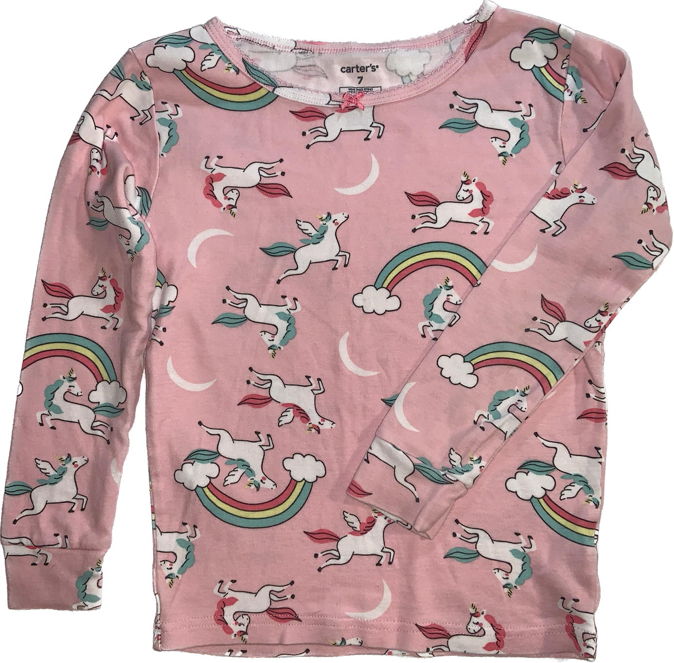 Carters • Size 7 Unicorn Pyjama Top