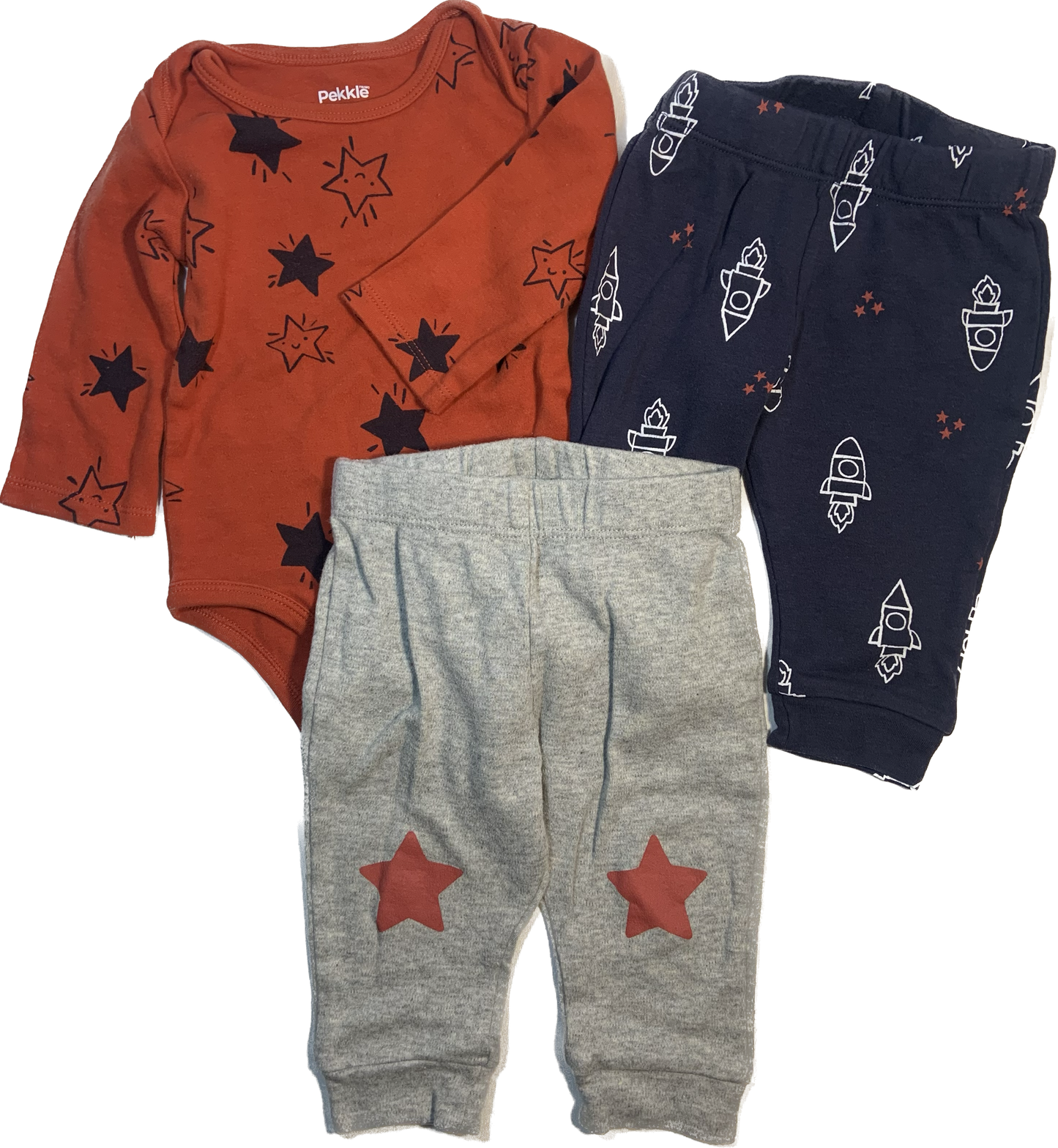 Pekkle • 6 months 3-piece Onesie and Pants set