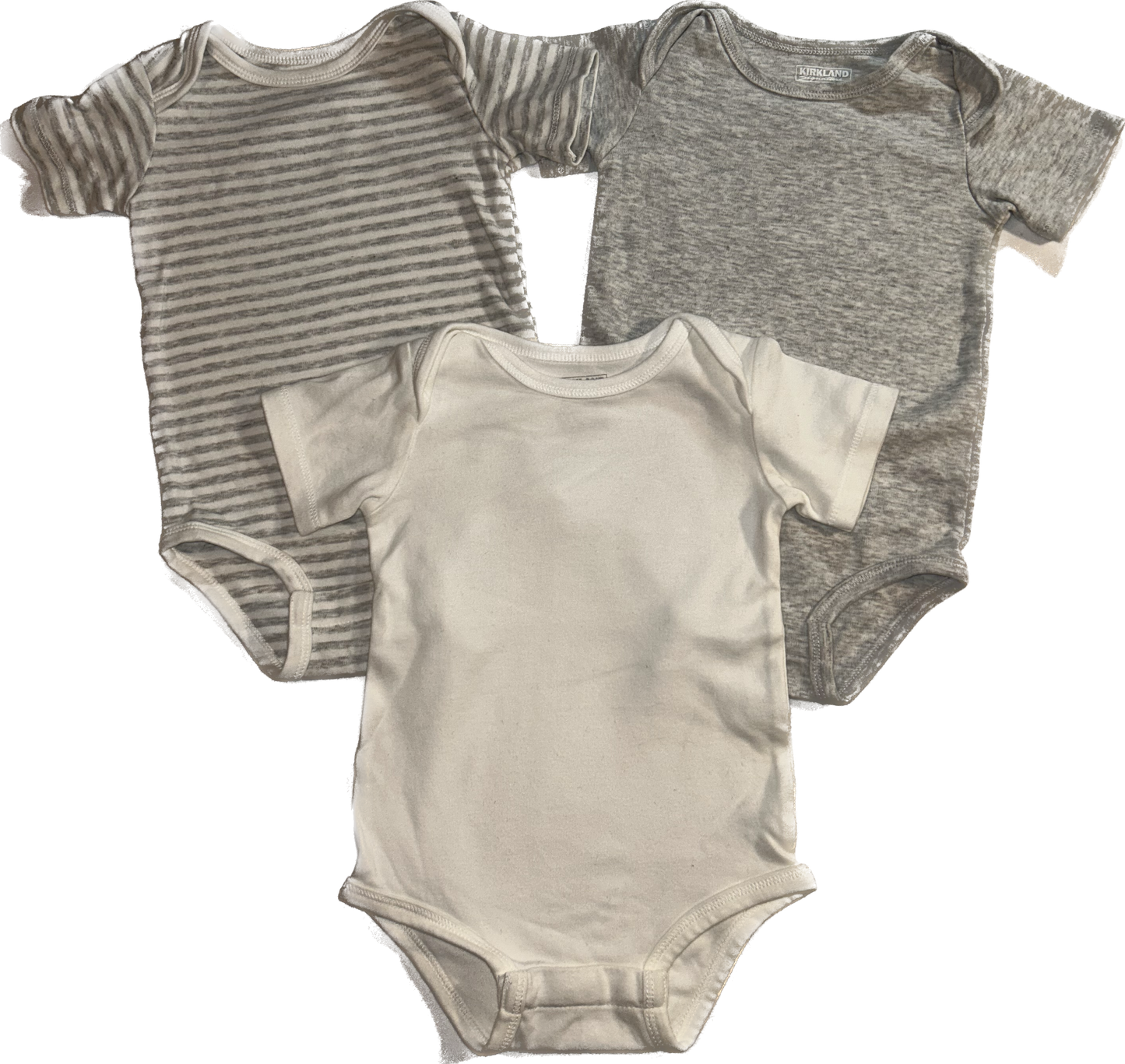 Kirkland • 9-12 months 3-pack Onesies