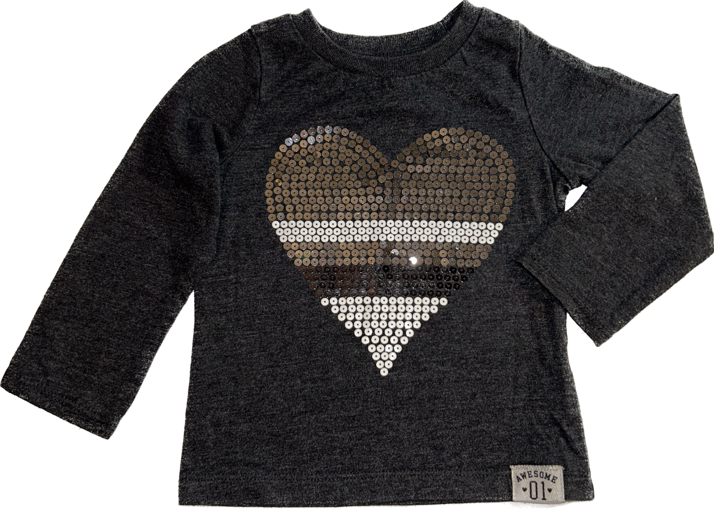 Carters • 18 months Sequin Heart Long-Sleeve Shirt