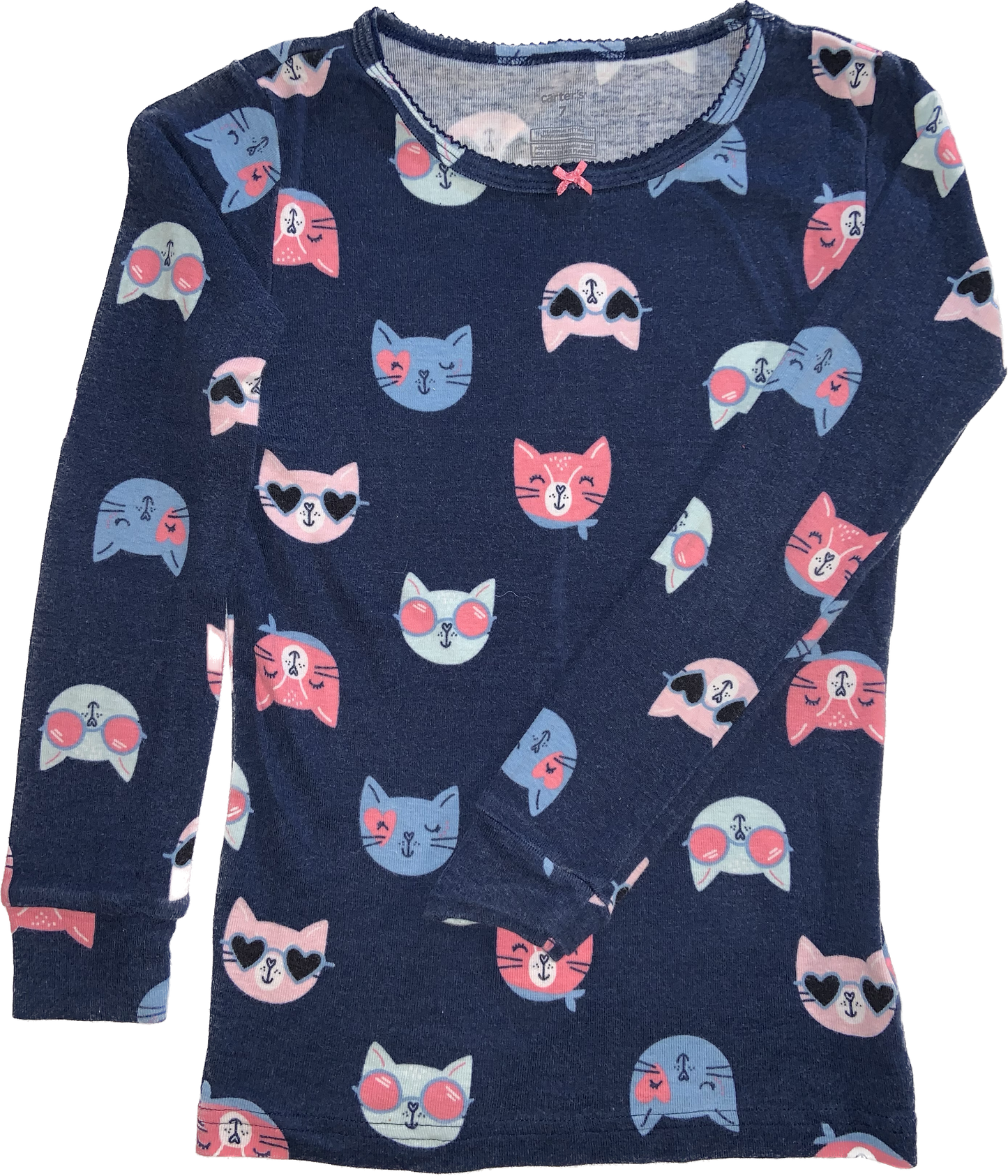 Carters • Size 7 Cat Face Pyjama Top