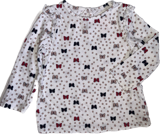 Joe Fresh • 6-12 months Long Sleeve Butterfly Shirt