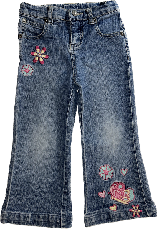 Nevada • 3T/3X Bellbottom Jeans with Flowers