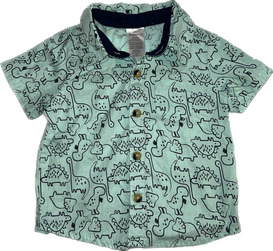 Little Beginnings • 18 months Collared Button-Down Dinosaur Shirt